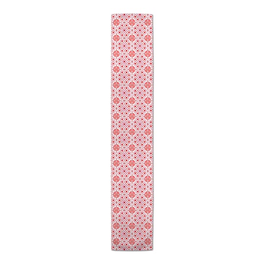 Valentine's Day Heart Tile Twill Table Runner